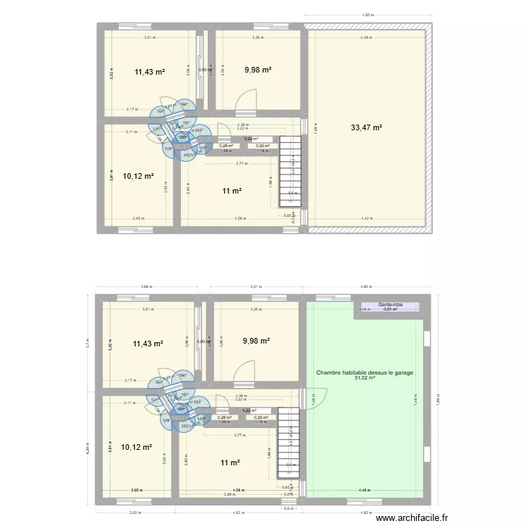 2e &eacute;tage. Plan de 