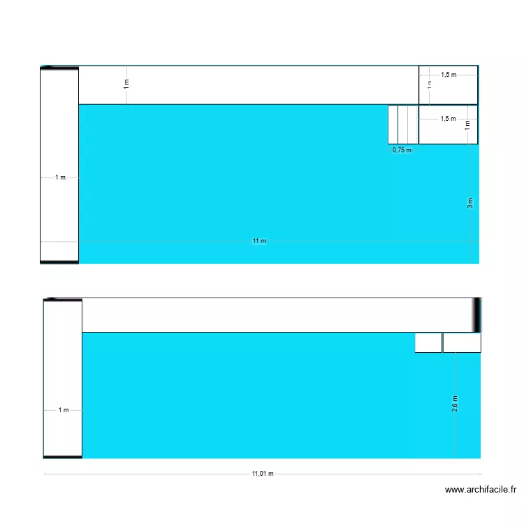 piscine. Plan de piscine. Plan de