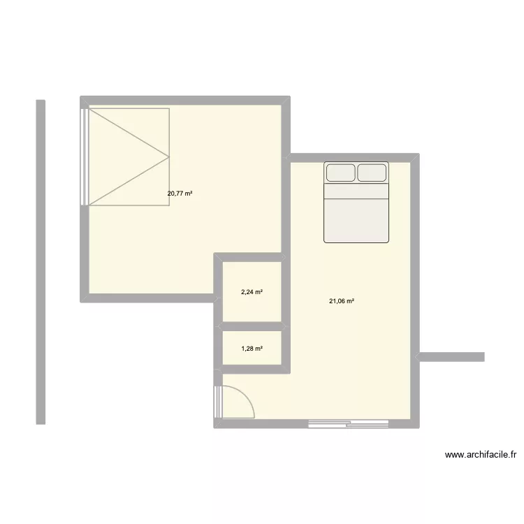 Reconstruction. Plan de 4  et 45 m²