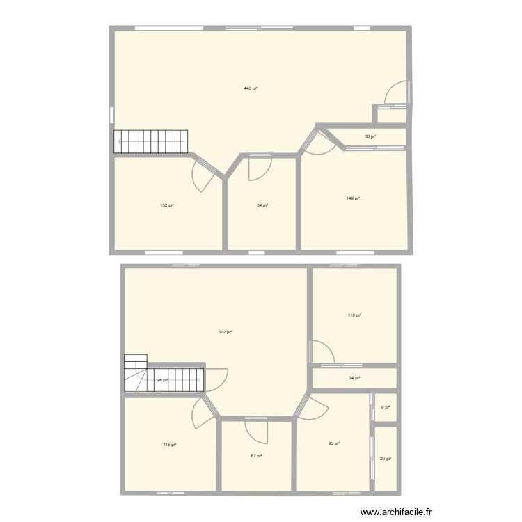 chalet. Plan de 0 pièce et 0 m2