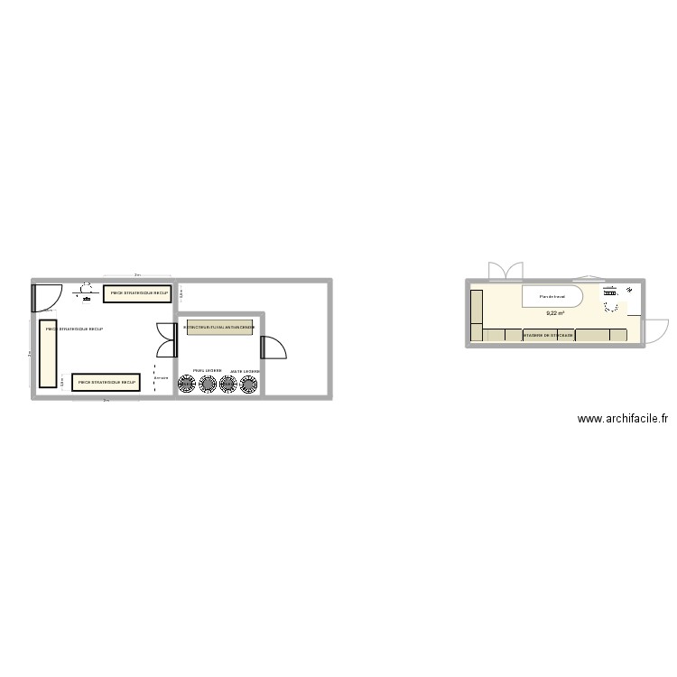 PLAN DEPOT 1. Plan de 1 pièce et 9 m2