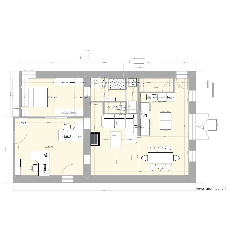 131. Plan de 5 pièces et 84 m2