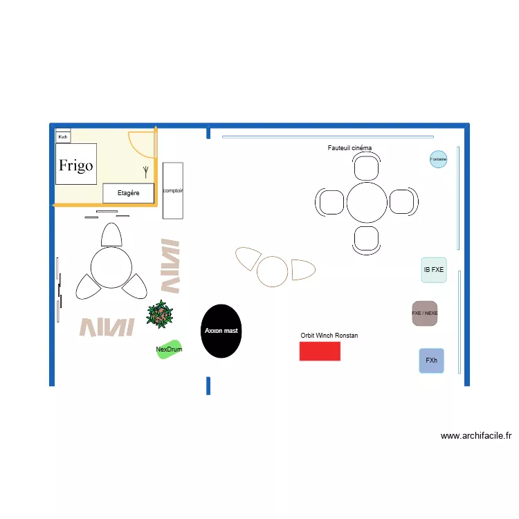 Stand CYF 2026. Plan de 1  et 3 m²