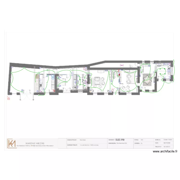 &Eacute;lec RDC Moulinsart. Plan de 
