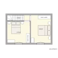 2 chambres etage avec esc exterieur modifié