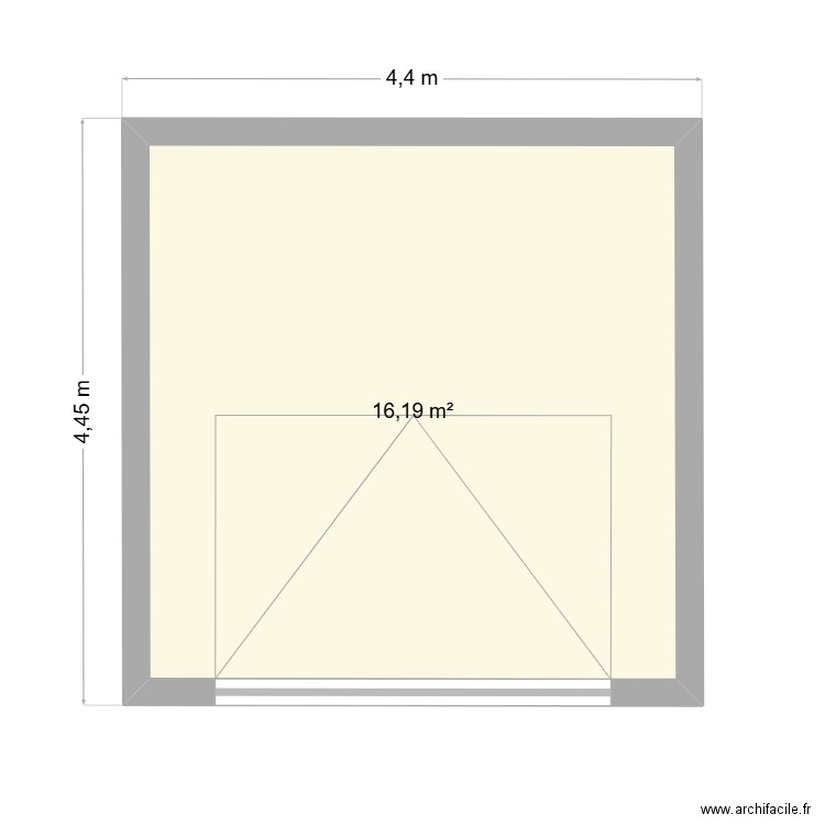 GARAGE. Plan de 1 pièce et 16 m2