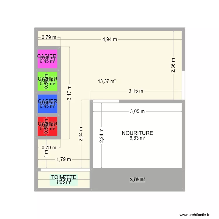 KEA HORSES. Plan de 8 pièces et 25 m²