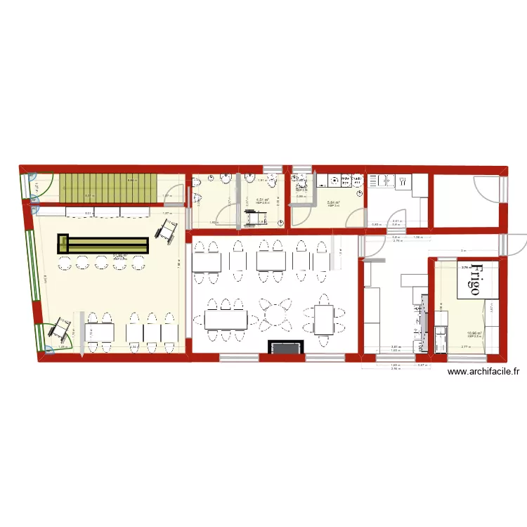 PROJET IMMEUBLE RDC+LOFT+MEZZANINE. Plan de 8  et 84 m²
