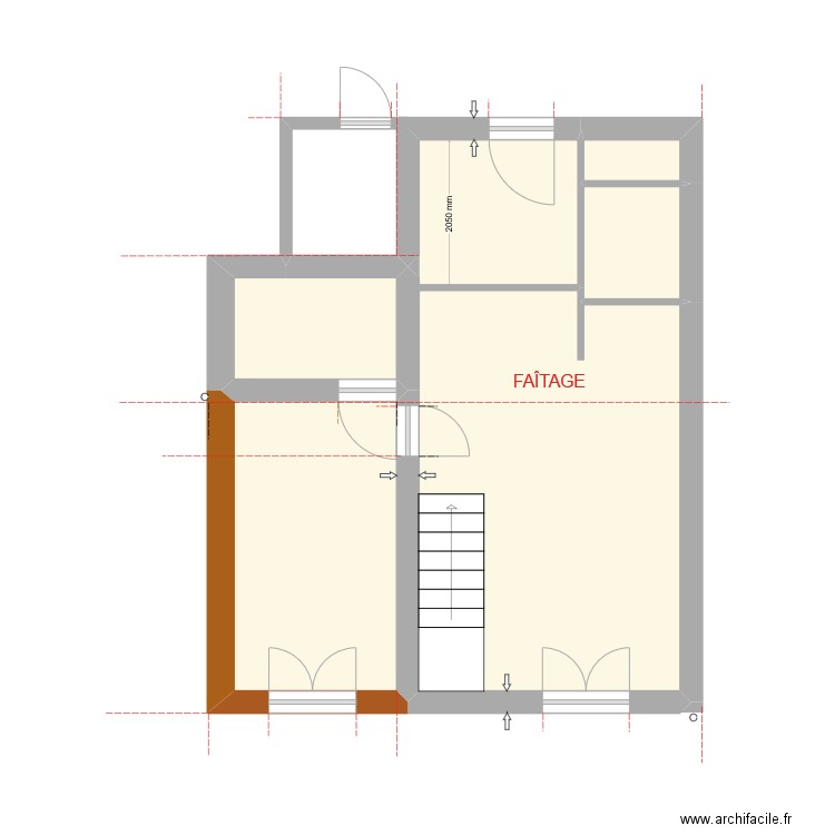 BURKIC EXTENSION. Plan de 5 pièces et 39 m2