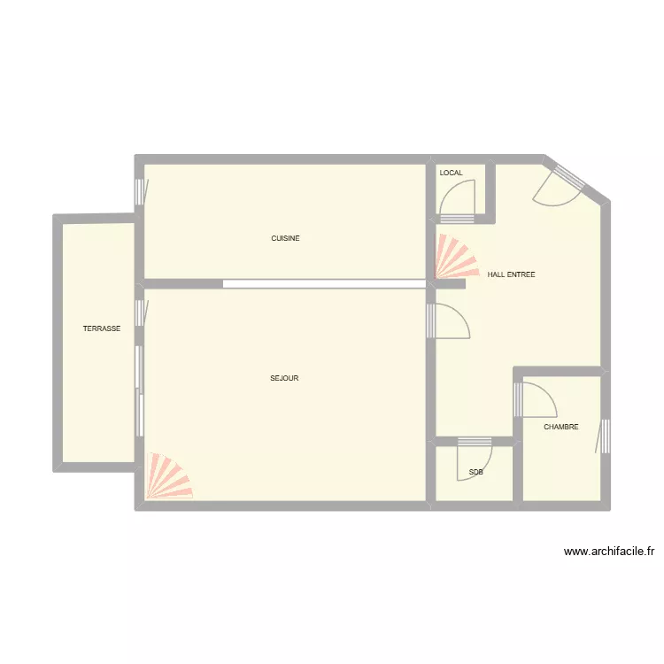 PLAN DE BEL. Plan de 7 pièces et 48 m²