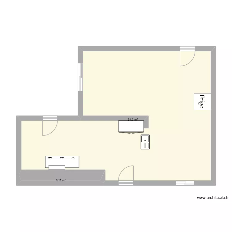 Cuisine--MaMireille. Plan de 2 et 54 m² Cuisine--MaMireille. Plan de 2 et 54 m²
