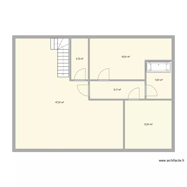 Projet Maison 12.1. Plan de 6  et 88 m²