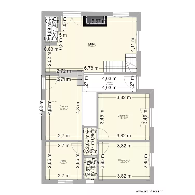 Pallud Etage 1. Plan de 