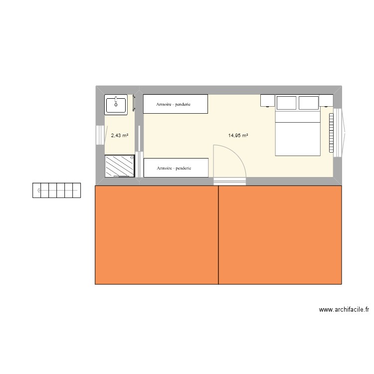 Suite parentale. Plan de 0 pièce et 0 m2