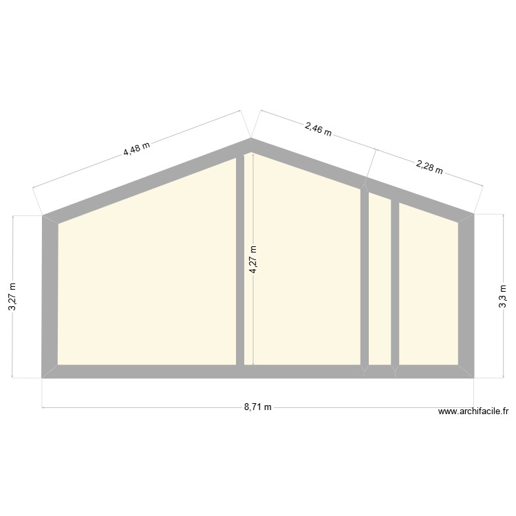 Charpente. Plan de 0 pièce et 0 m2 Charpente. Plan de 0 pièce et 0 m2