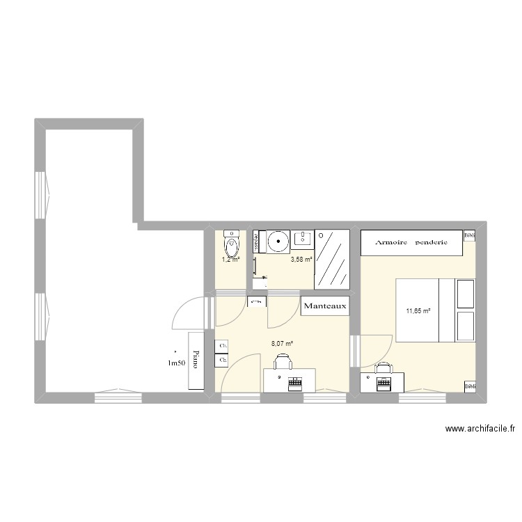 Clichy V2. Plan de 0 pièce et 0 m2