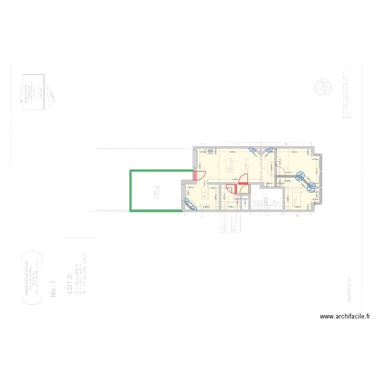 test222. Plan de 10 pièces et 75 m2