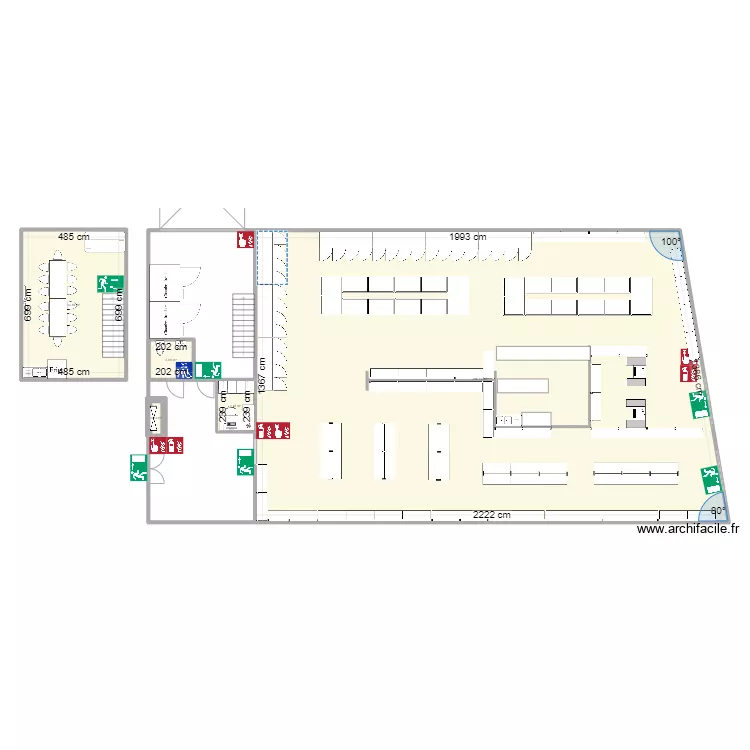 Magasin bretigny. Plan de 