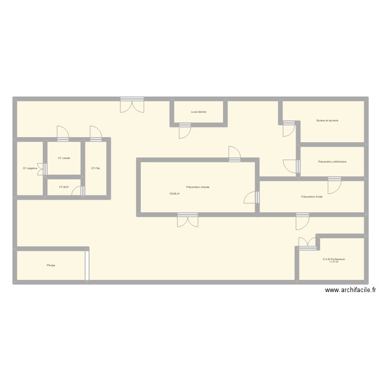 ecole la fontaine. Plan de 12 pièces et 297 m2