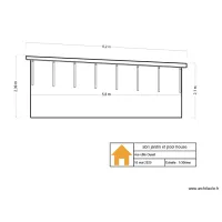 abri jardin et pool house face Ouest