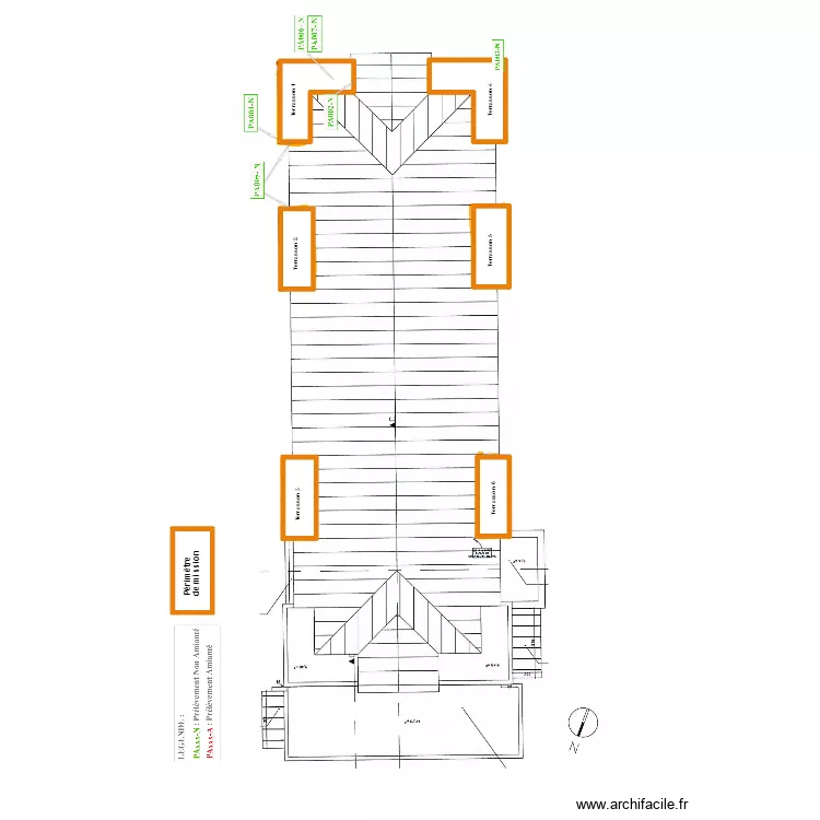 Croquis amiante 440600957 Toitures. Plan de 