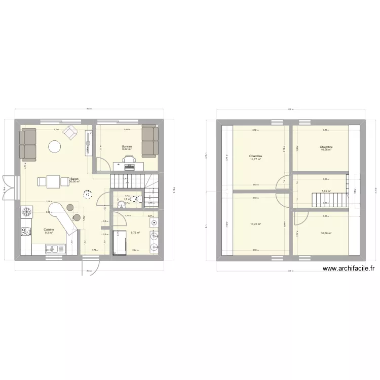 Maison Base. Plan de 10 et 115 m² Maison Base. Plan de 10 et 115 m²