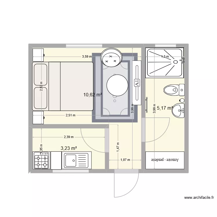 Studio mode kenya. Plan de 3 et 19 m² Studio mode kenya. Plan de 3 et 19 m²