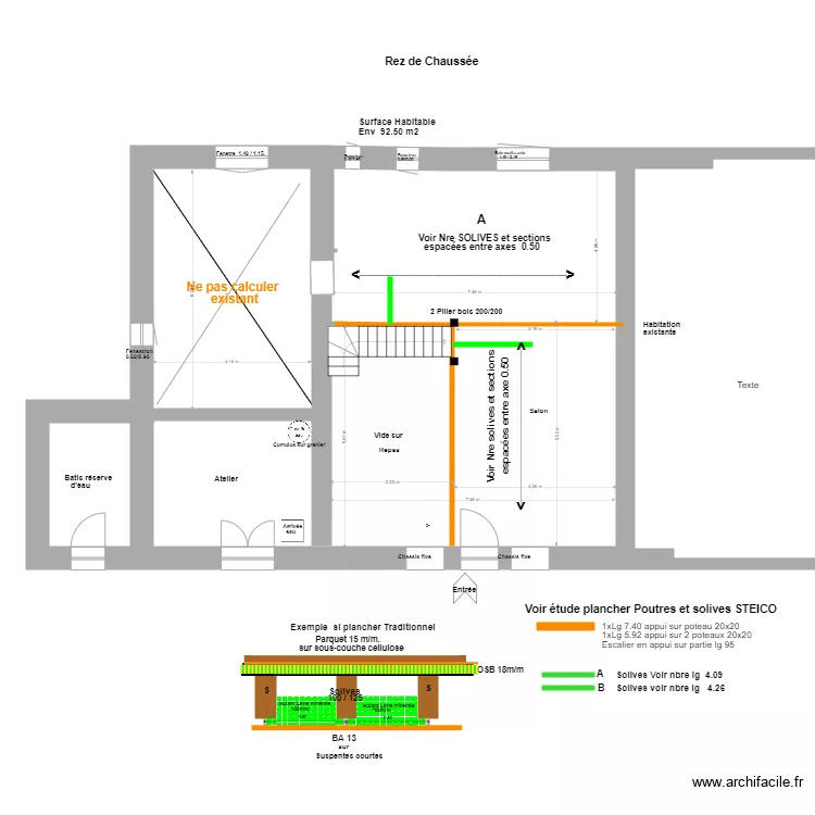 Etude Plancher STEICO.. Plan de 