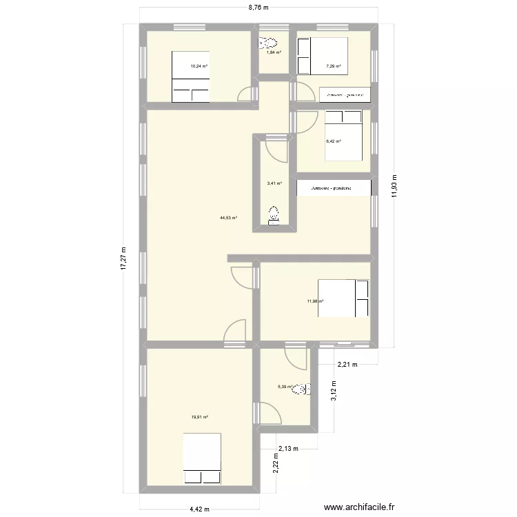 mandrosoa V1. Plan de 9 et 111 m² mandrosoa V1. Plan de 9 et 111 m²