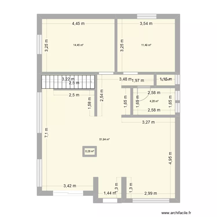 Berrwiller. Plan de 6 pièces et 84 m² Berrwiller. Plan de 6 pièces et 84 m²