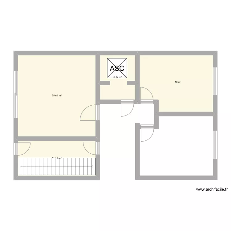 1er etage. Plan de 4 et 59 m² 1er etage. Plan de 4 et 59 m²
