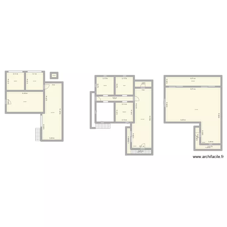 Trano radada. Plan de 