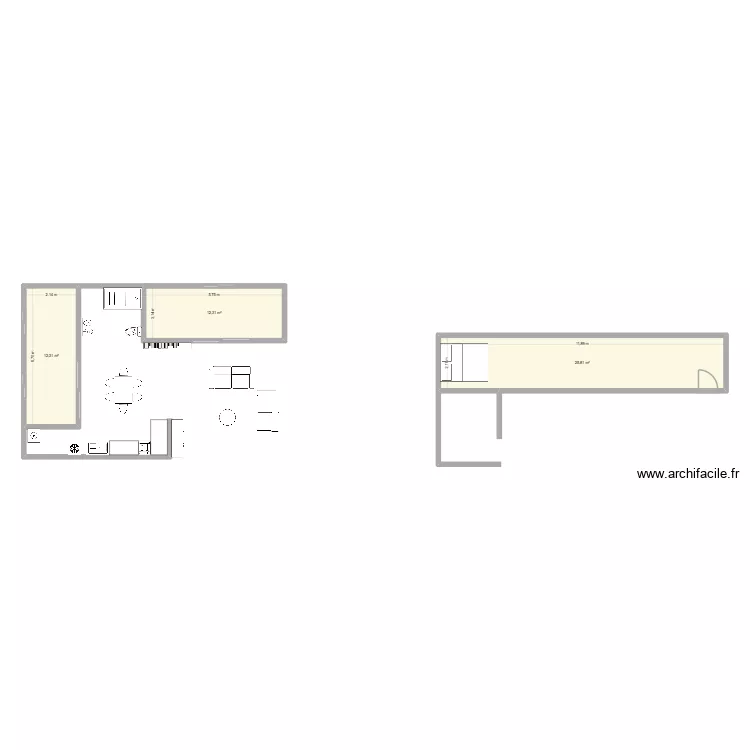 plan maison projet 2. Plan de 3 et 50 m² plan maison projet 2. Plan de 3 et 50 m²