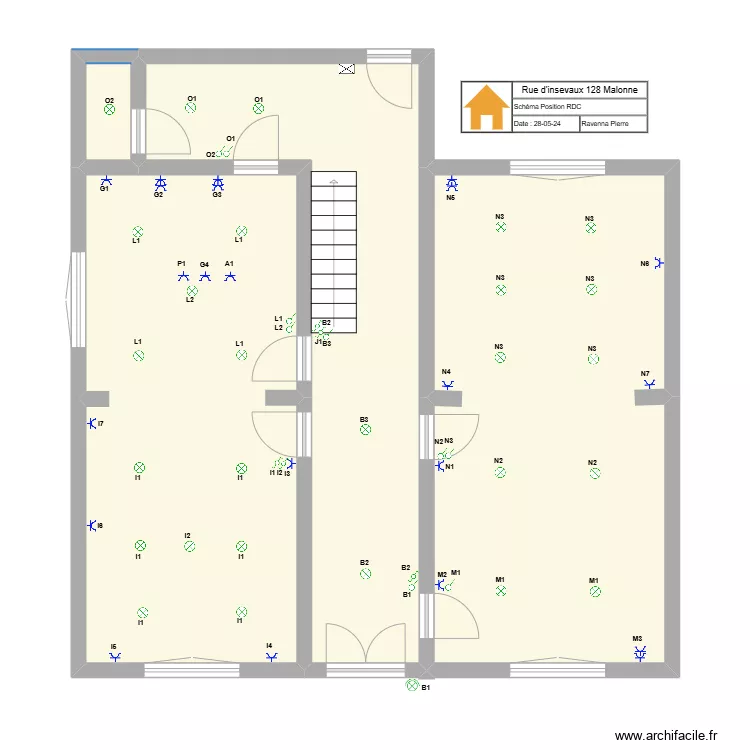 Position Malonne. Plan de 