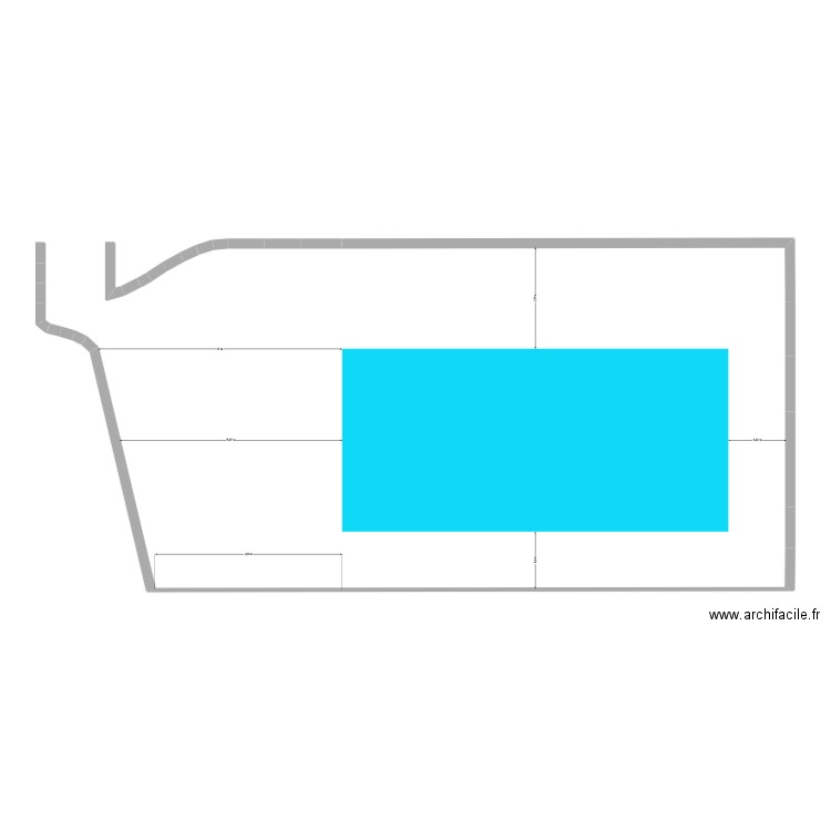 Pool house - existant mur courbé. Plan de 0 pièce et 0 m2