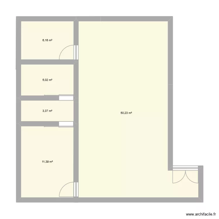 maison. Plan de 5  et 76 m²