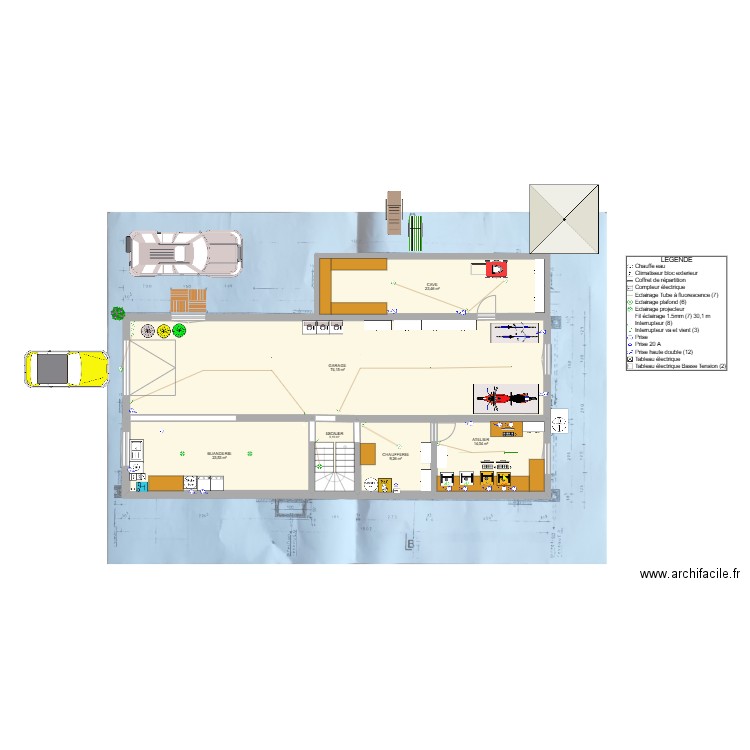 6AA_SS. Plan de 6 pièces et 150 m2