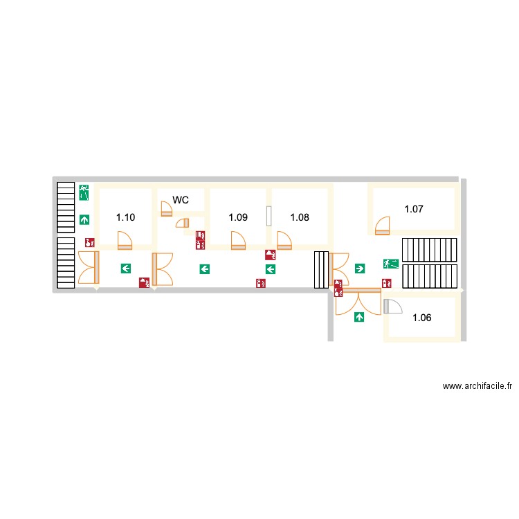  Sacré Coeur de Stockel - Nouveau bâtiment - Etage 1. Plan de 9 pièces et 9 m2