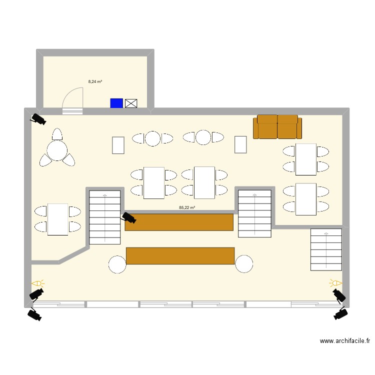 LE MARNY'S. Plan de 2 pièces et 93 m2