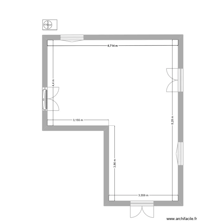 TRIBUT. Plan de 1 Pièce et 43 m² TRIBUT. Plan de 1 Pièce et 43 m²