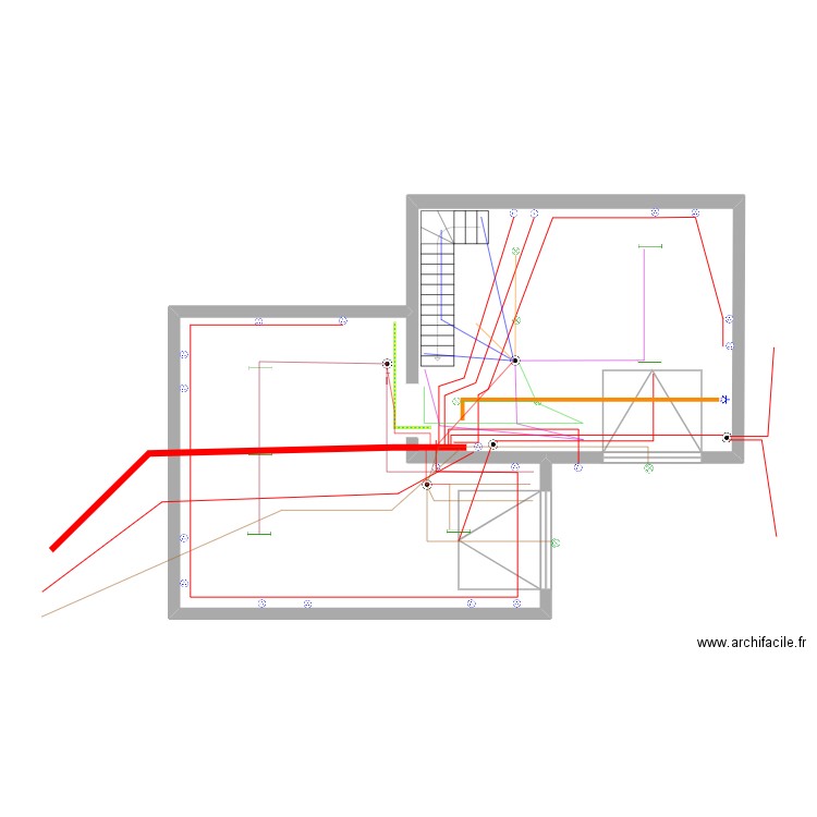 ELECTRIQUE. Plan de 12 pièces et 138 m2