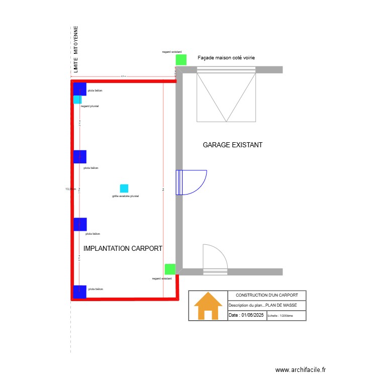 CARPORT. Plan de 0 pièce et 0 m2