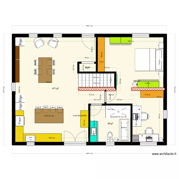 TOON - OPTION B.2. Plan de 4  et 79 m²