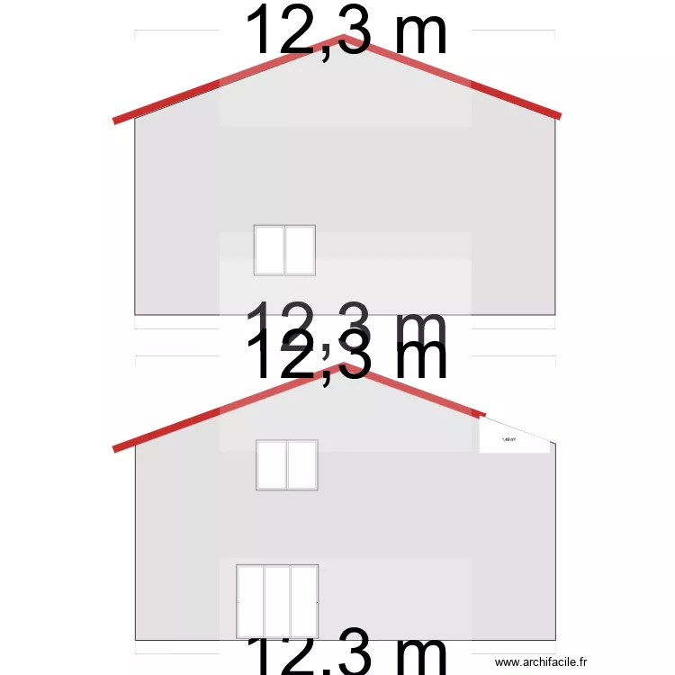 fa&ccedil;ade ouest+ projet 2. Plan de 