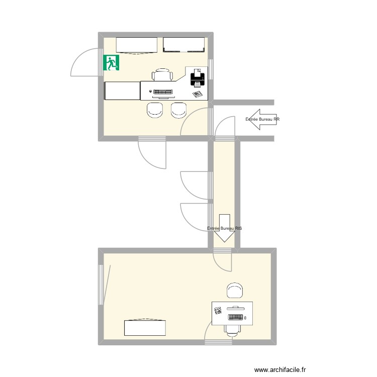 L\'HAY Bureaux RR + RIS. Plan de 0 pièce et 0 m2