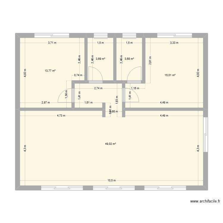 cap skirring 2. Plan de 5 pièces et 85 m2