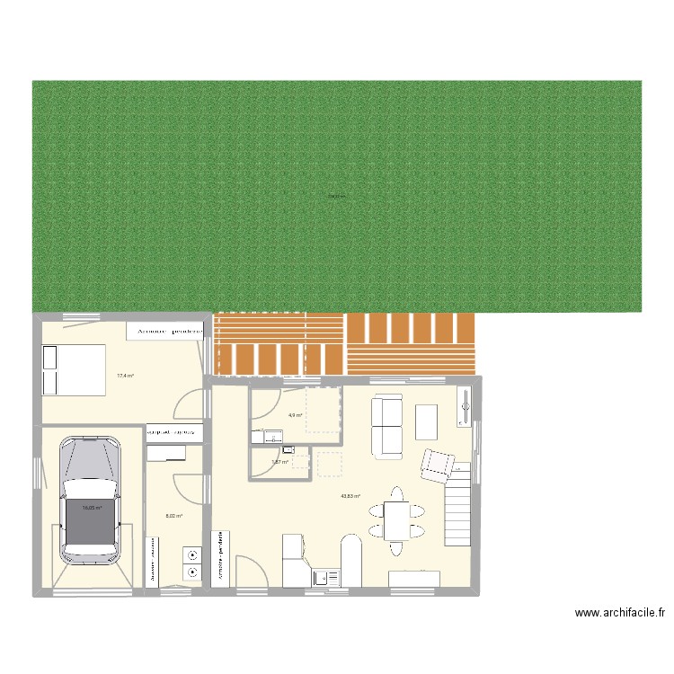 Plan 2. Plan de 6 pièces et 92 m2