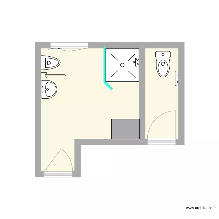 BLAISE projet. Plan de 2  et 9 m²