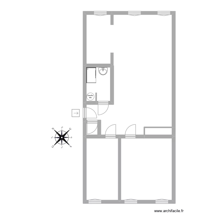 Zufic T3. Plan de 6 Pièces et 88 m² Zufic T3. Plan de 6 Pièces et 88 m²