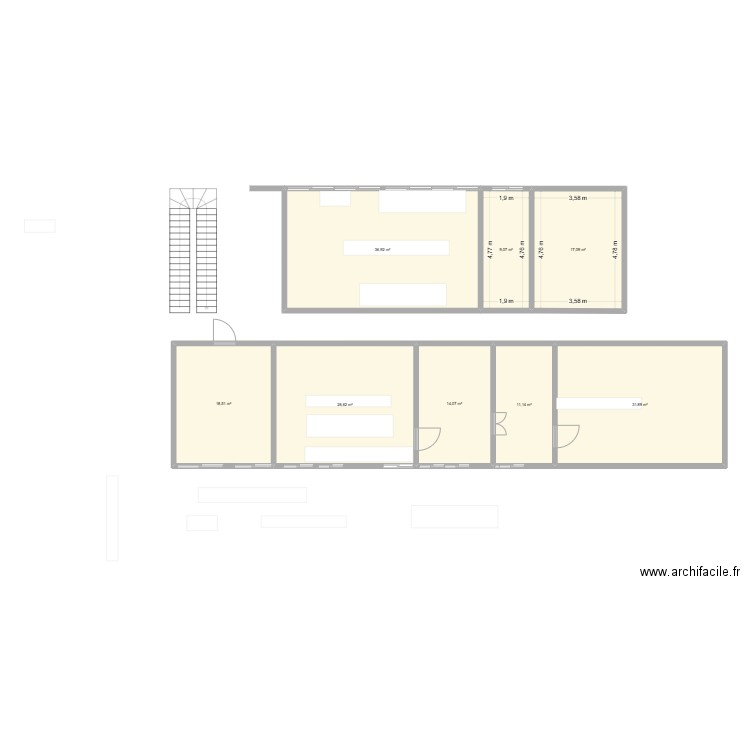Plan du laboratoire -2. Plan de 8 pièces et 165 m2